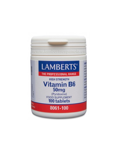 Lamberts Vitamina B6 50 Mg 100 Comprimidos