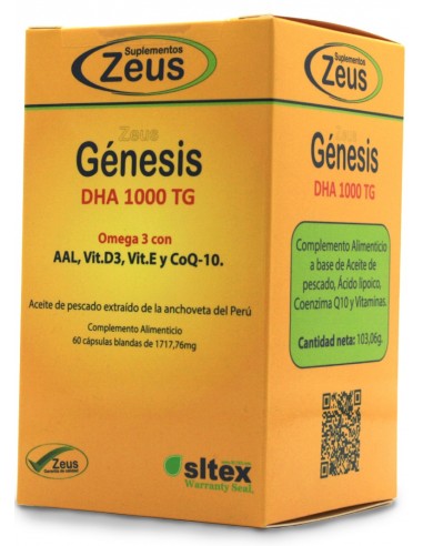 Zeus Genesis Dha Tg 1000 60 Cápsulas