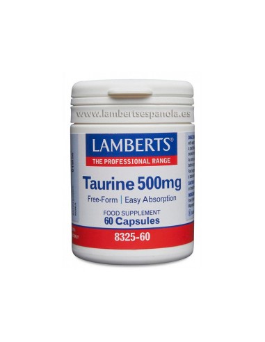 Lamberts Taurina 500mg 60 Cápsulas