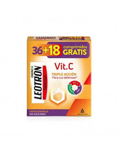 Leotron Vitamina C Sabor Naranja 36+18 Efervescentes