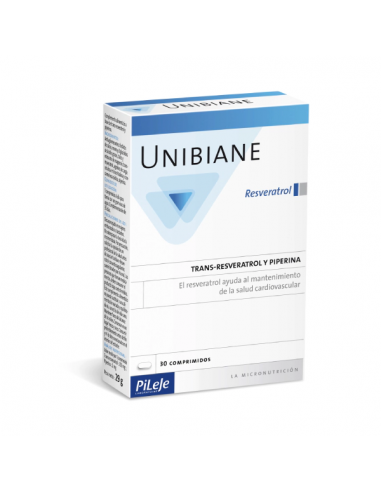 Pileje Unibiane Resveratrol 30 Cápsulas