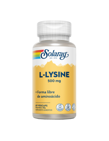 Solaray L-Lysine 500mg 60 Cápsulas