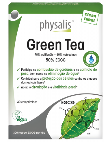 Physalis-Green Tea Vegan 30 Comprimidos