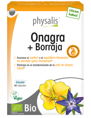 Physalis-Onagra+Borraja Bio 60 Cápsulas