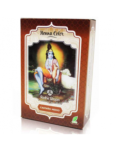 Radhe Shyam Castaño Medio Henna Polvo...
