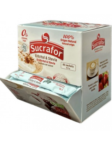 Sucrafor (Eritritol Y Stevia) 85 Sobres