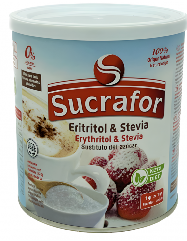 Sucrafor (Eritritol Y Stevia) 500gr