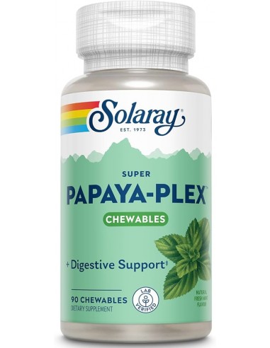 Solaray Papaya Plex Masticables Sabor...