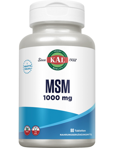 Kal Msm 1000mg 80 Comprimidos