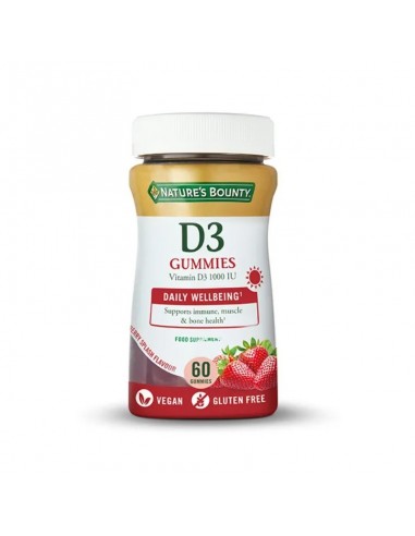 Natures Bounty Vitamina D3 60 Gominolas