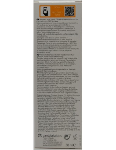 Heliocare 360 Gel oil-free Beige 50ml...