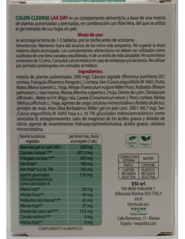 Esi Colon Cleanse Lax Day 30 Tabletas
