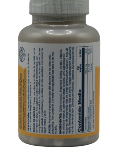 Solaray Calcium & Magnesium 90 Cápsulas