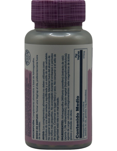 Solaray Ashwagandha 60 Cápsulas
