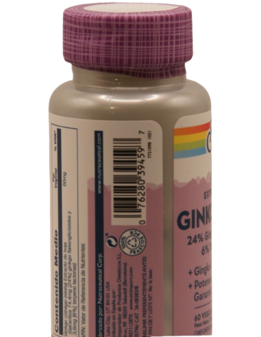 Solaray Ginkgo Biloba 60 Cápsulas