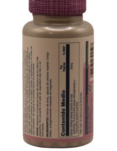 Solaray Ginkgo Biloba 60 Cápsulas