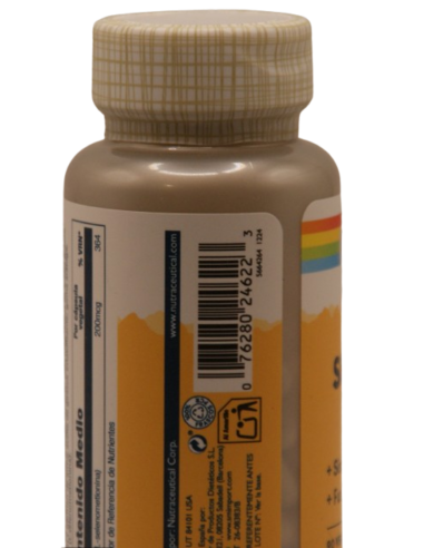 Solaray Selenio 200mcg 90 Cápsulas