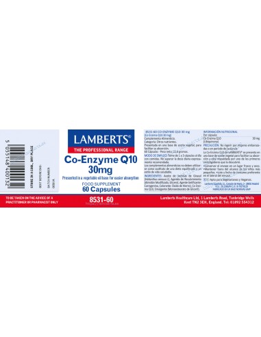 Lamberts Coenzyma Q10 30mg 60...