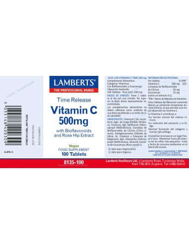 Lamberts Vitamina C Time 500mg 100...