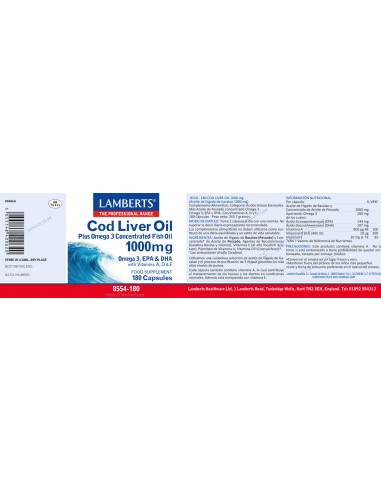 Lamberts Aceite Higado de Bacalao 180...