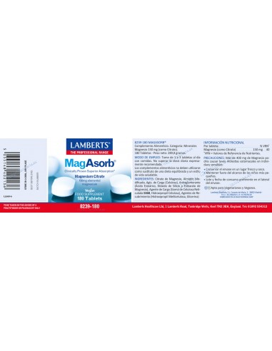 Lamberts MagAsorb® (Magnesio 150 mg...