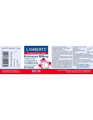 Lamberts Equinacea 1000mg 60 Cápsulas