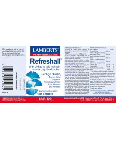 Lamberts Refreshall® 120 Cápsulas