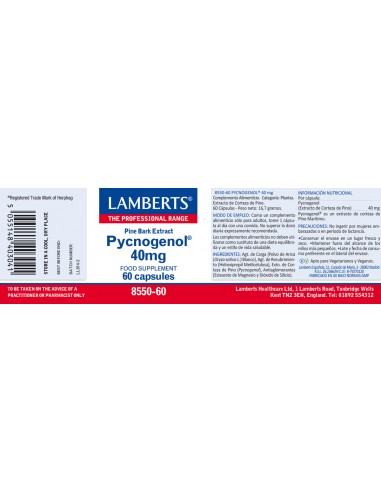 Lamberts Pycnogenol®60 Cápsulas