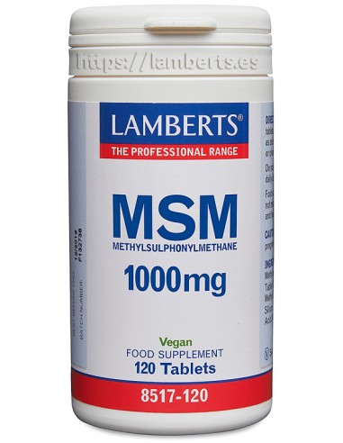 Lamberts MSM 1000mg 120 Comprimidos
