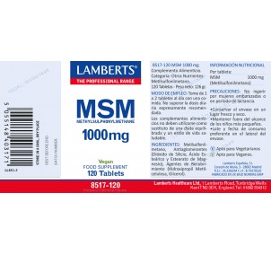 Lamberts MSM 1000mg 120... 2