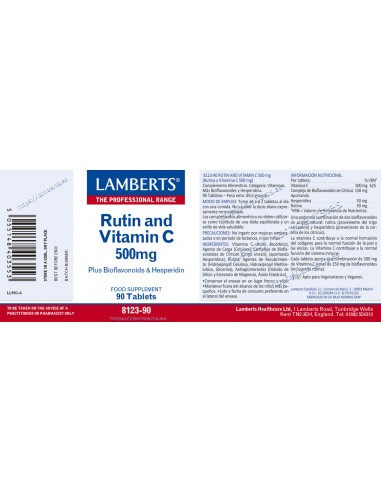 Lamberts Rutina+Vitamina C 500mg 90...