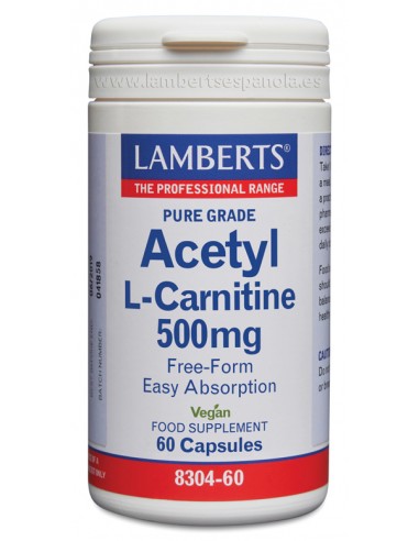 Lamberts Acetyl L-Carnitina 500mg 60...