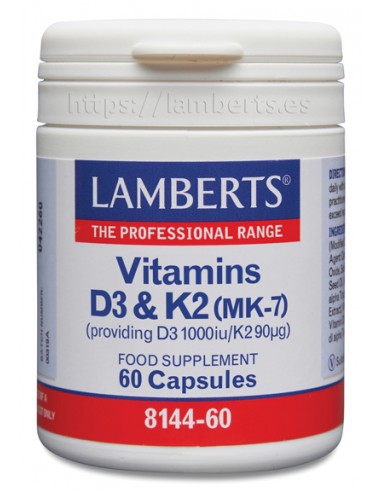 Lamberts Vitamina D3 (1000 UI) + K2...