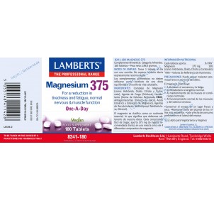 Lamberts Magnesio 375mg por... 2
