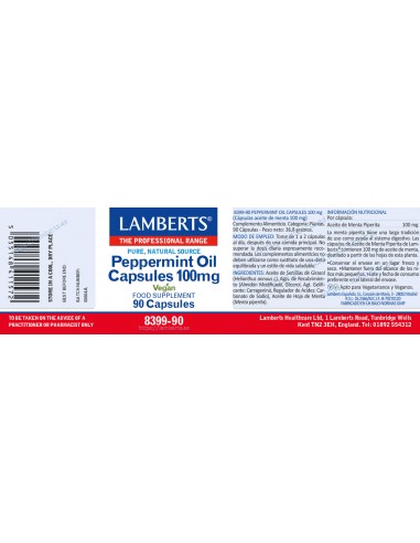 Lamberts Aceite de Menta 90 Cápsulas