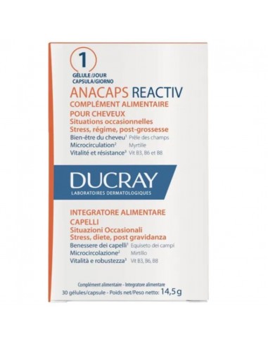 Ducray Anacaps Reactiv 30 Cápsulas