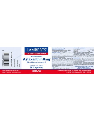 Lamberts Astaxantina 8 mg con...