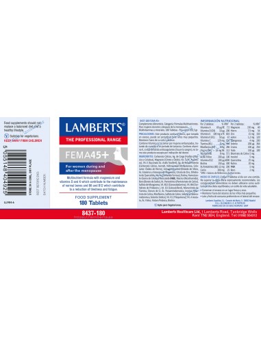 Lamberts FEMA 45+TM  180 Tabletas