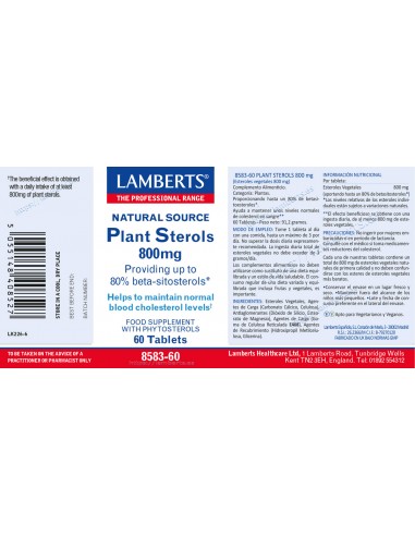 Lamberts Esteroles Vegetales 800mg 60...