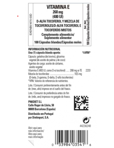 Solgar Vitamina E 400UI 100 Perlas