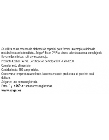 Solgar Ester C Plus 1000mg 180...