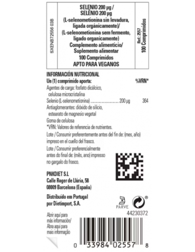 Solgar Selenio 200ug 100 Tabletas