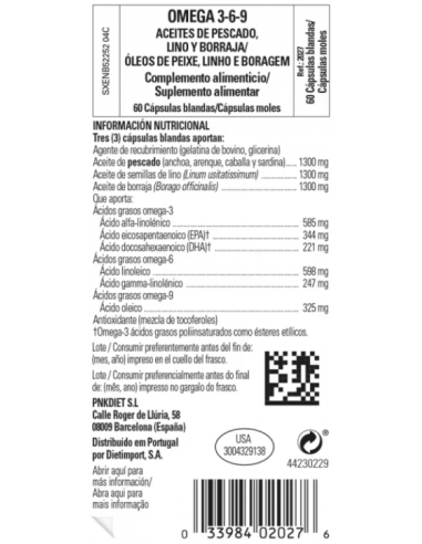 Solgar Omega 3-6-9 60 Cápsulas