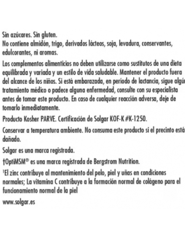 Solgar Fórmula Pelo Piel y Uñas 60...