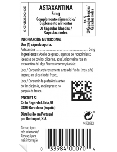 Solgar Astaxantina 5mg 30 Perlas