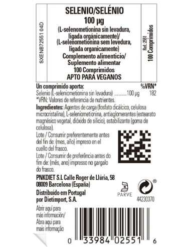 Solgar Selenio 100mcg 100 Comprimidos