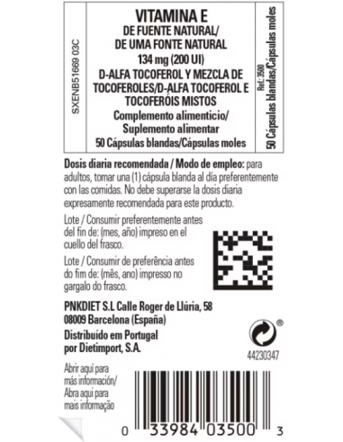 Solgar Vitamina E 134mg (200ui) 50...
