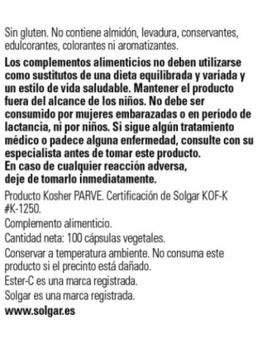 Solgar Quercetina Complex 100 Cápsulas