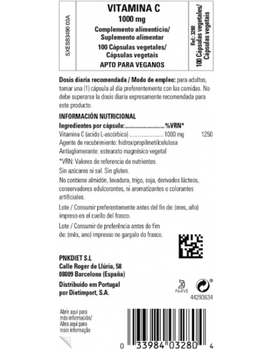 Solgar Vitamina C 1000mg 100 Cápsulas