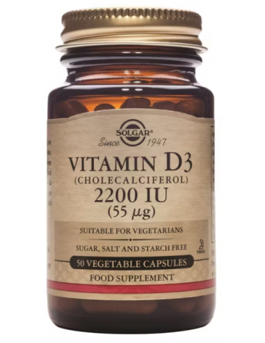 Solgar Vitamina D3 2200ui 50 Cápsulas